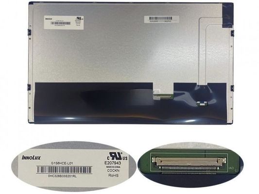 45% NTSC 15.6 Inch LCD Screen TFT LCD Display 220Cd/M2 Brightness